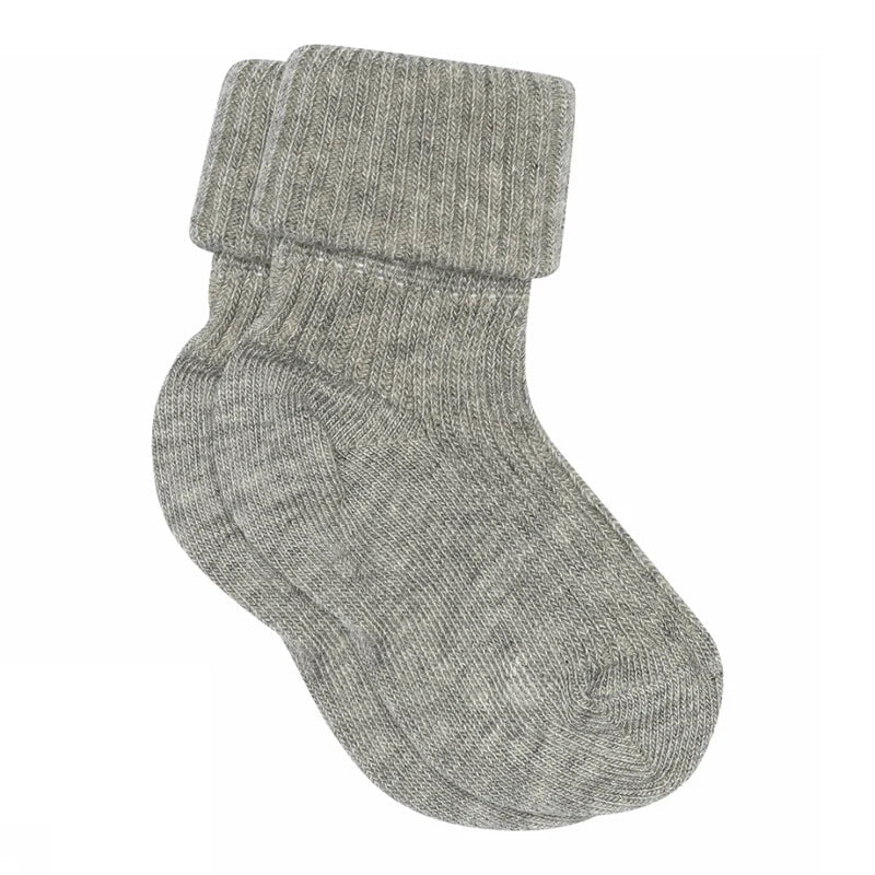 MP Denmark: Cotton Rib Socks - Grey Melange - Acorn & Pip_MP Denmark