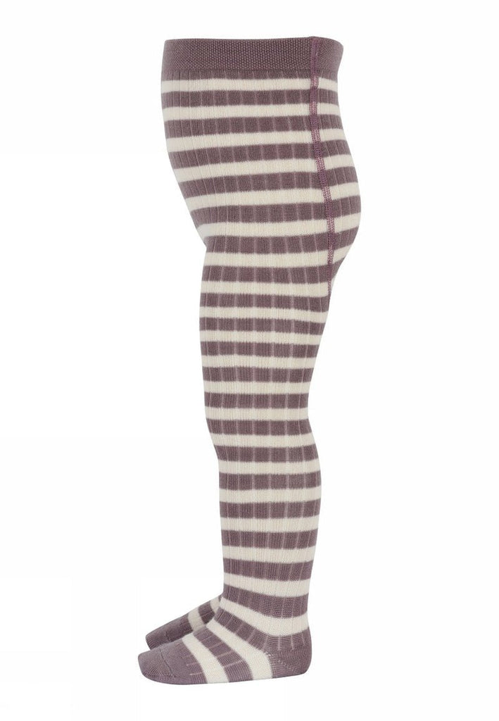 MP Denmark: Elis Striped Wool Tights - Dark Purple Dove - Acorn & Pip_MP Denmark