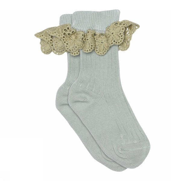 MP Denmark: Lisa Lace Kids Socks - Gray Mist - Acorn & Pip_MP Denmark