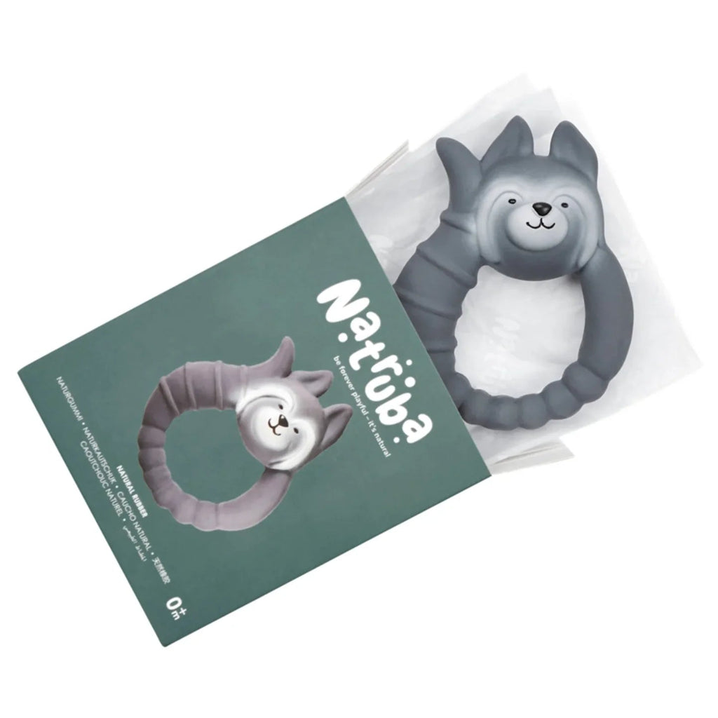 Natruba: Natural Rubber Teether - Racoon - Acorn & Pip_Natruba