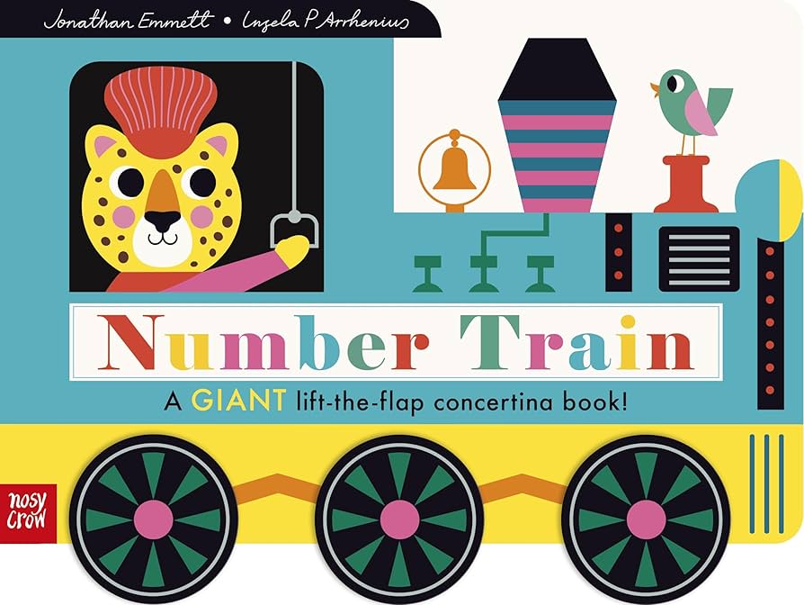 Number Train Concertina Book - Board Book - Acorn & Pip_Bookspeed