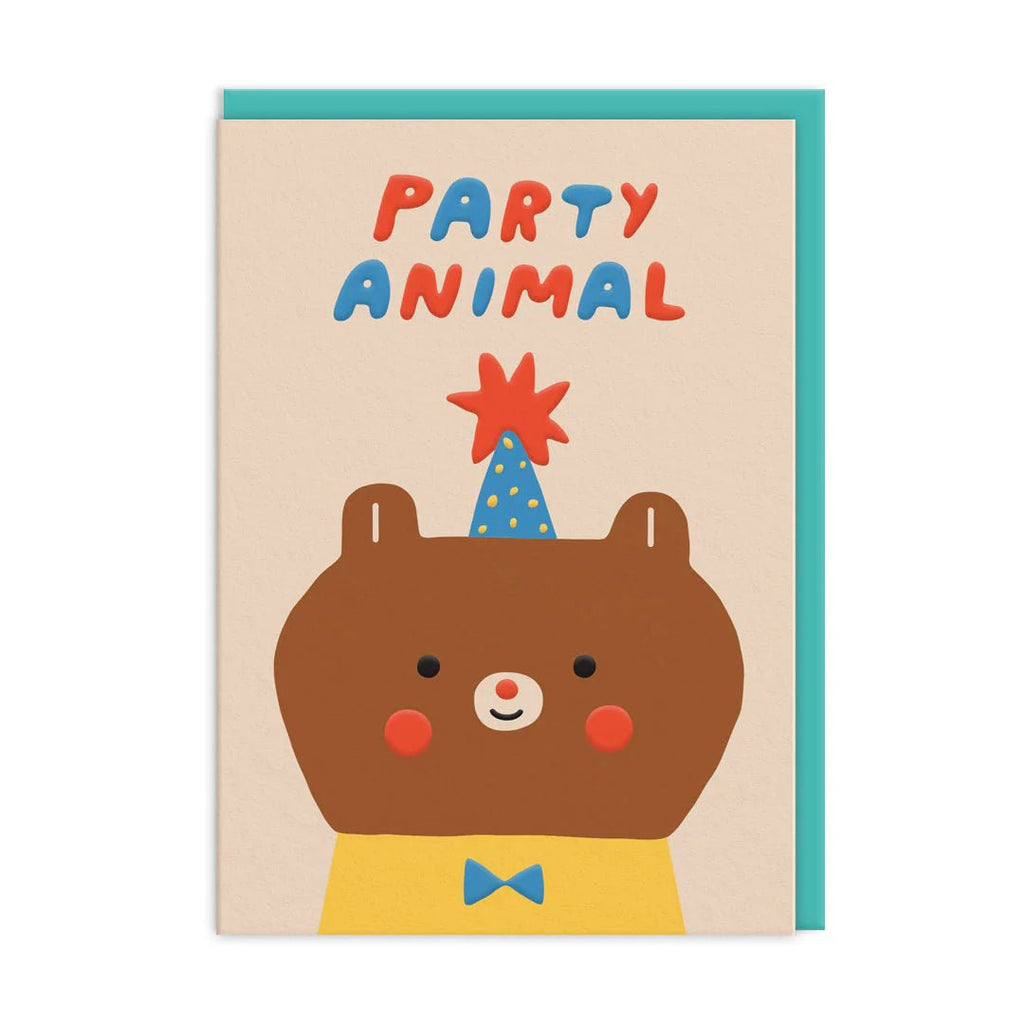 Ohh Deer: Party Animal Bear Card - Acorn & Pip_Ohh Deer