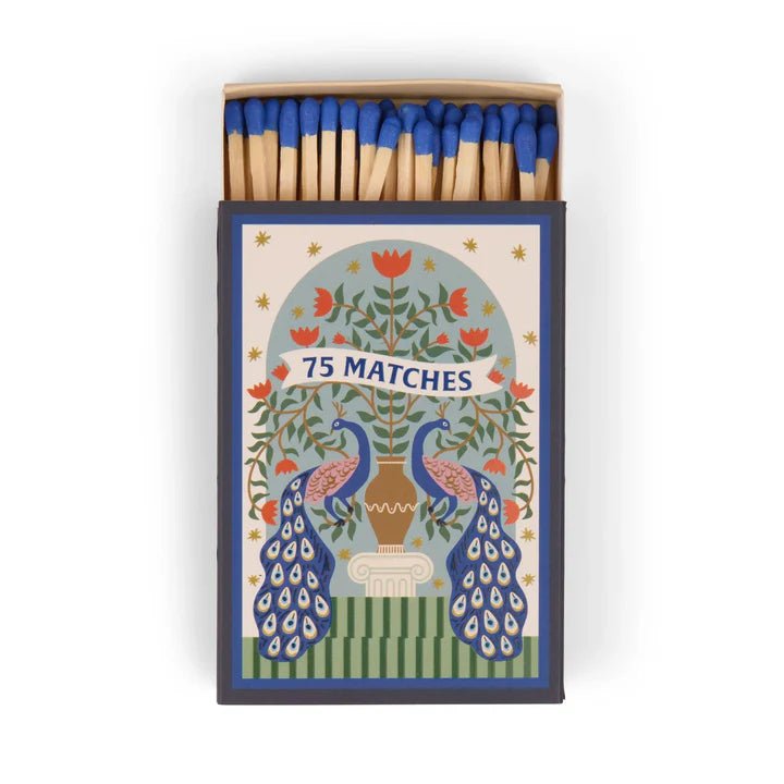 Paddywax: A Dopo Boxed Matches Peacock Blue - 75 Matches - Acorn & Pip_Paddywax