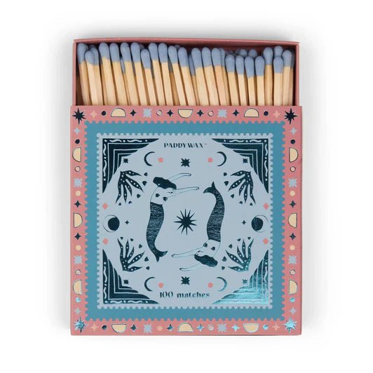 Paddywax: Jumbo Boxed 100 Matches With Light Blue Tips - Mermaids - Acorn & Pip_Paddywax