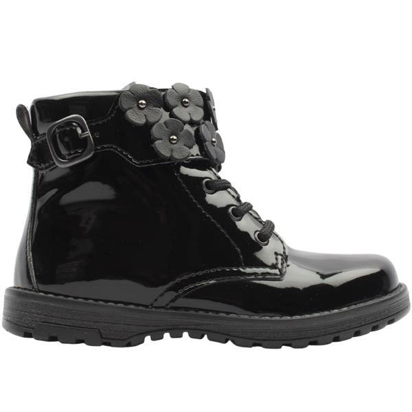 Primigi: Flower School Boots - Patent Black - Acorn & Pip_Primigi