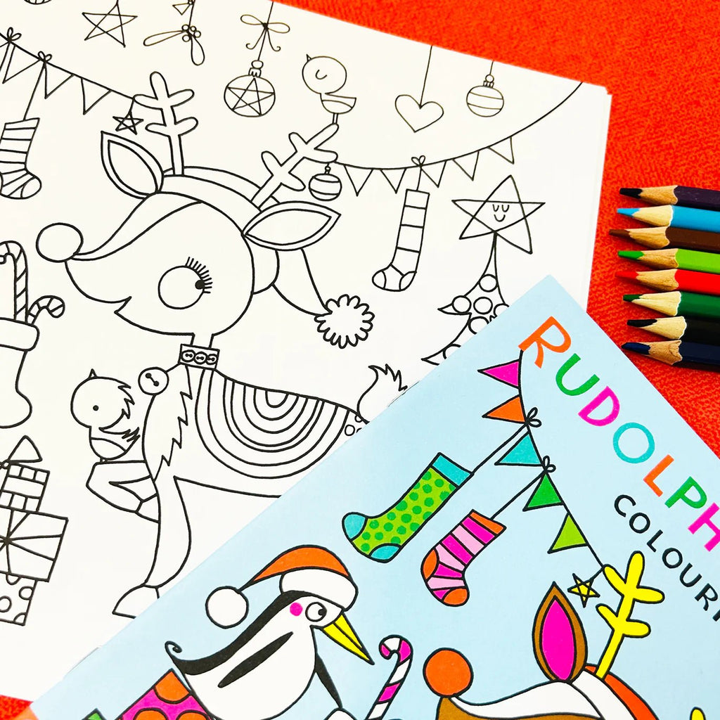 Rachel Ellen Designs: Rudolph Colouring Book - Acorn & Pip_Rachel Ellen Designs