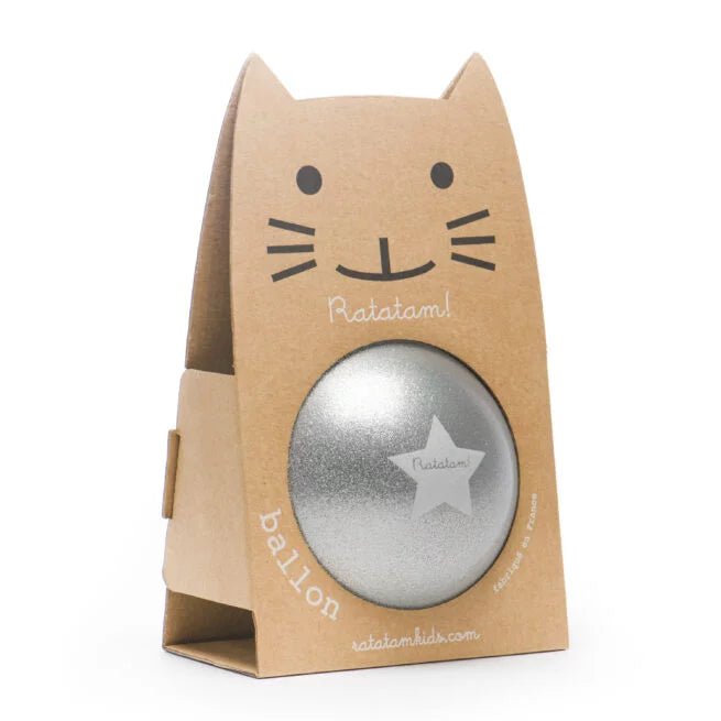 Ratatam: Cat Silver Ball (15cm) - Acorn & Pip_Ratatam Kids