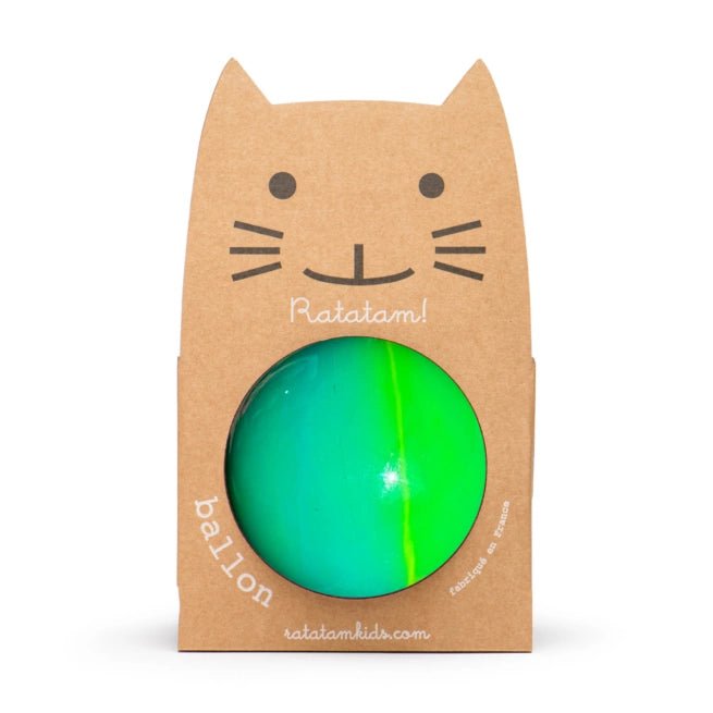 Ratatam: Green / Yellow Ball (15cm) - Acorn & Pip_Ratatam Kids