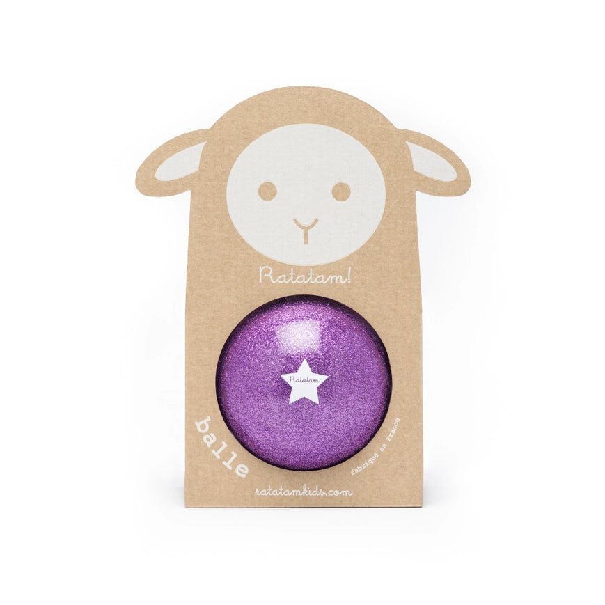 Ratatam: Purple Glitter Sheep Ball (10cm) - Acorn & Pip_Ratatam Kids