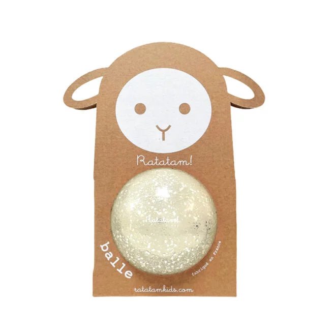 Ratatam: Silver Glitter Sheep Ball (10cm) - Acorn & Pip_Ratatam Kids