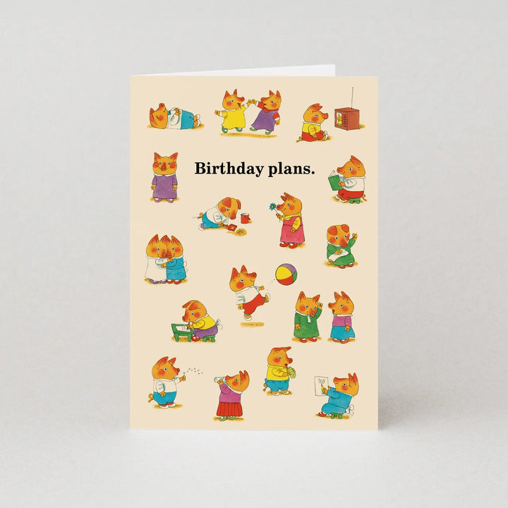 Richard Scarry Birthday Plans card
