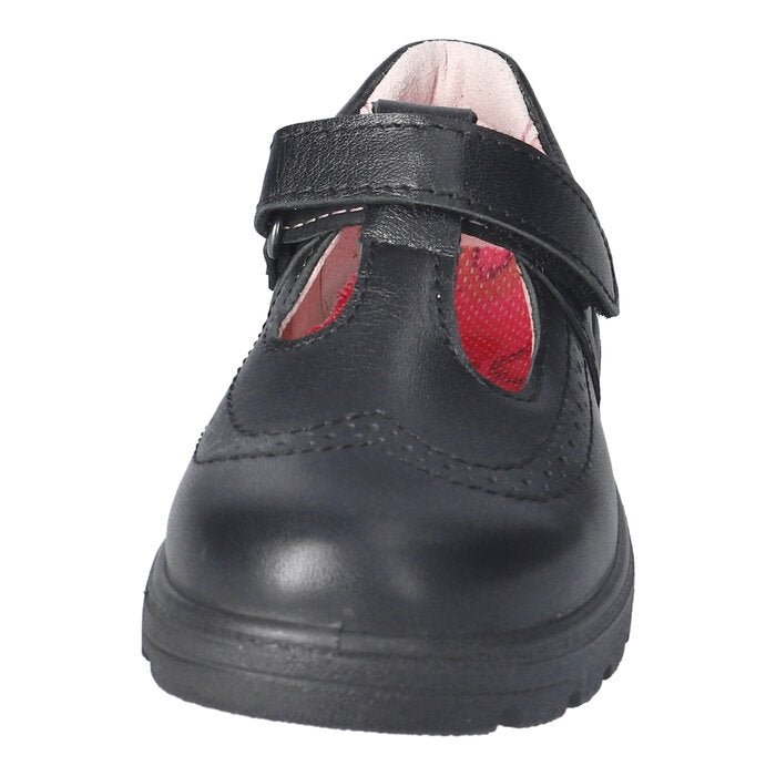 Ricosta: Amanda T - Bar Brogue School Shoes - Black Leather - Acorn & Pip_Ricosta