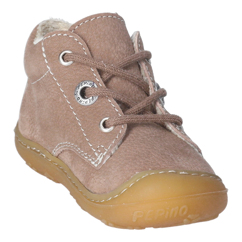 Ricosta: Corany Fluffy Lined Laced Boot - Mushroom / Schoko - Acorn & Pip_Ricosta