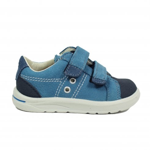 Ricosta: Nippy Velcro Trainers - Blue / Adriatic Reef - Acorn & Pip_Ricosta