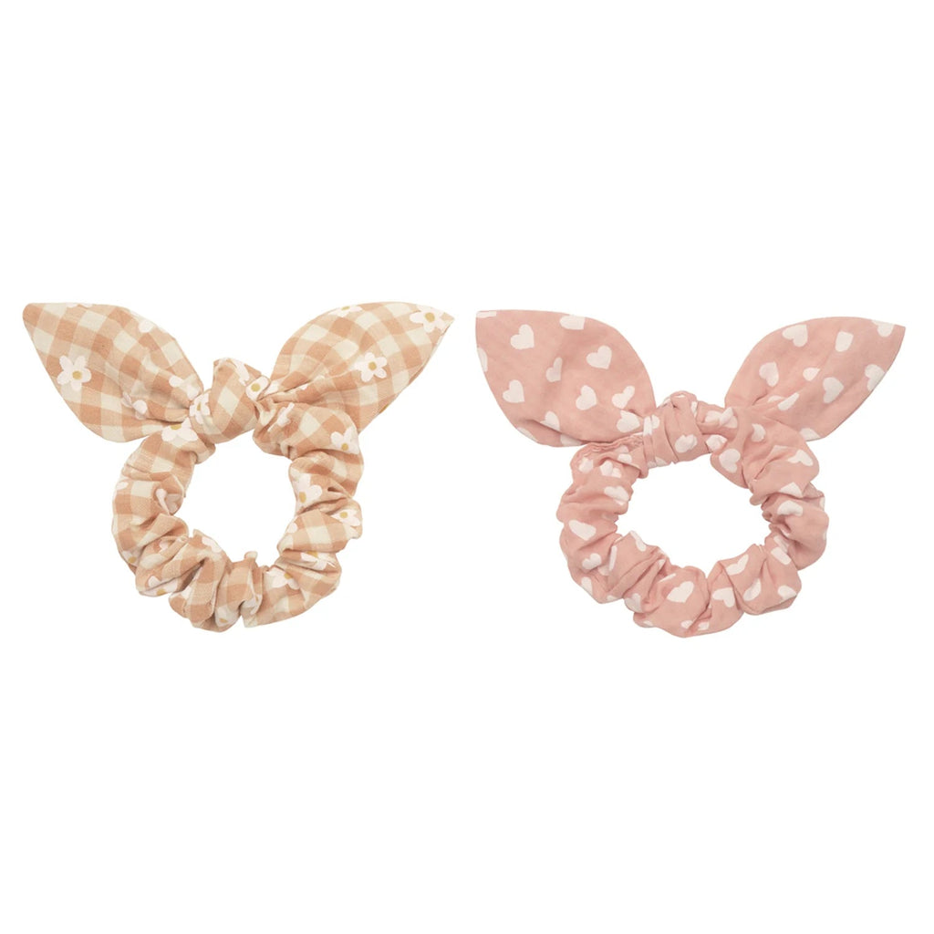 Rockahula: Daisy Gingham Bunny Ears Scrunchies - Acorn & Pip_Rockahula