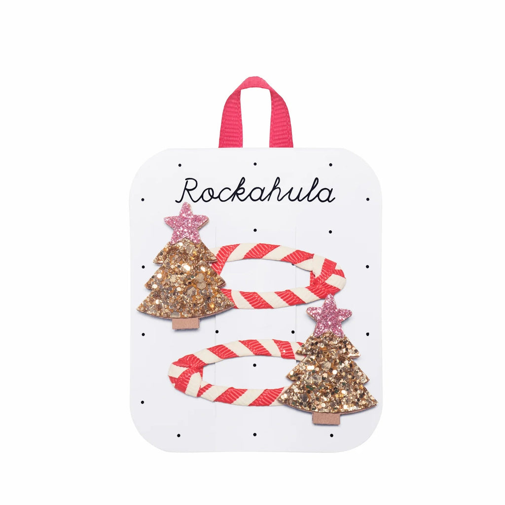 Rockahula: Stripy Christmas Tree Clips - Acorn & Pip_Rockahula