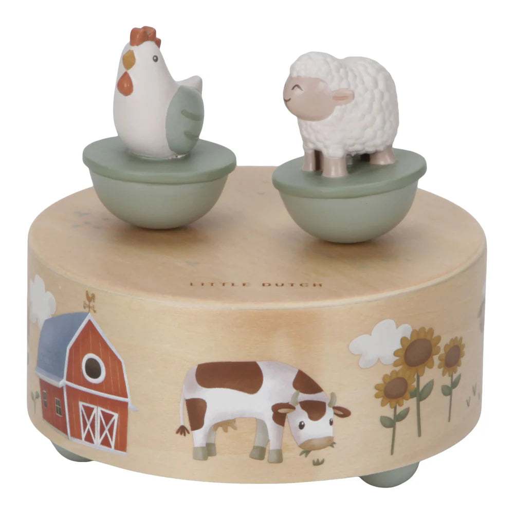 Little Dutch: Music Box Little Farm FSC - Music Boxes for Toddlers at Acorn & Pip