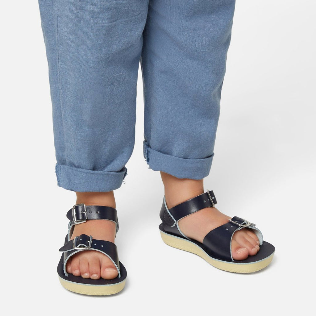 Salt - Water Sandals: Surfer Navy Kids Sandals - Acorn & Pip_Salt - Water Sandals