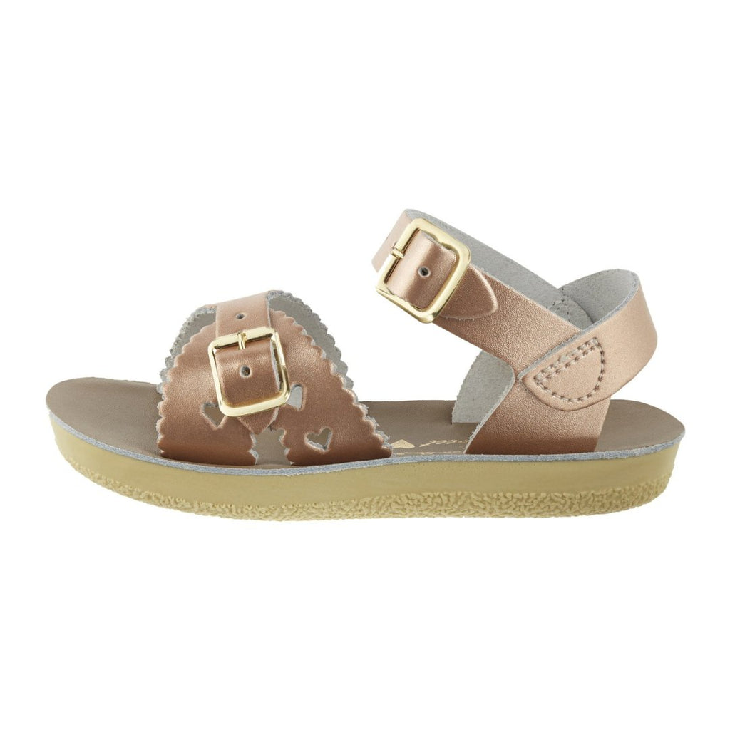 Salt - Water Sandals: Sweetheart Rose Gold Kids Sandals - Acorn & Pip_Salt - Water Sandals