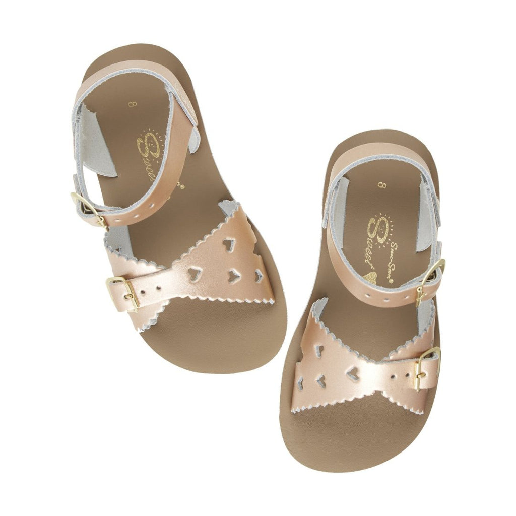 Salt - Water Sandals: Sweetheart Rose Gold Kids Sandals - Acorn & Pip_Salt - Water Sandals