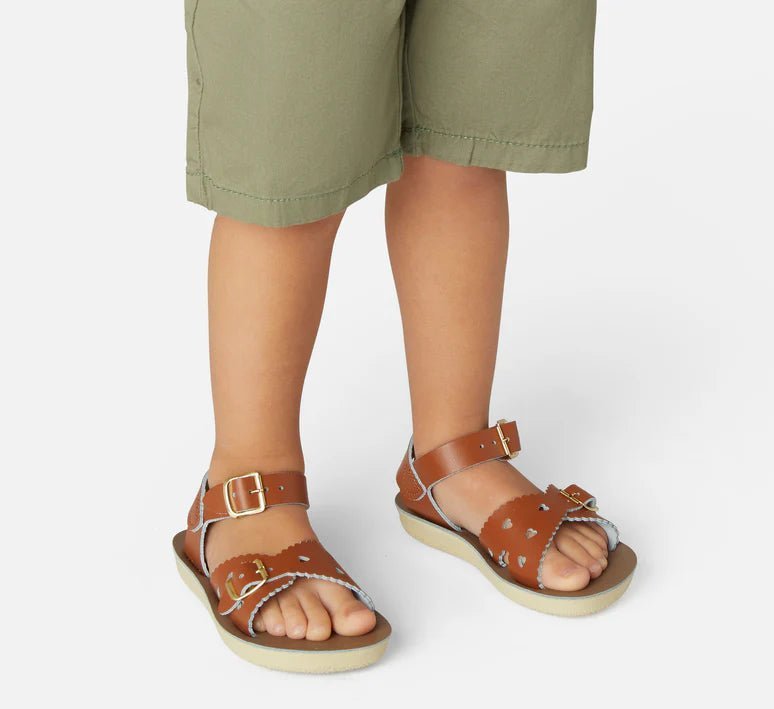 Salt - Water Sandals: Sweetheart Tan Kids Sandals - Acorn & Pip_Salt - Water Sandals