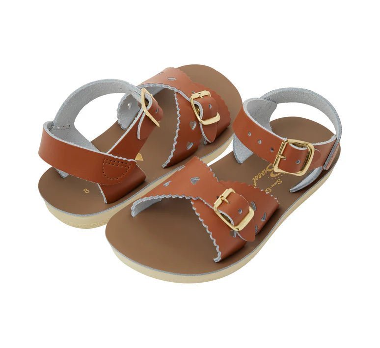 Salt - Water Sandals: Sweetheart Tan Kids Sandals - Acorn & Pip_Salt - Water Sandals