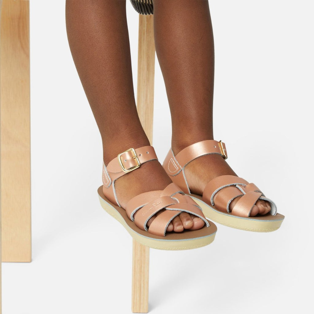 Salt - Water Sandals: Swimmer Rose Gold Kids Sandals - Acorn & Pip_Salt - Water Sandals