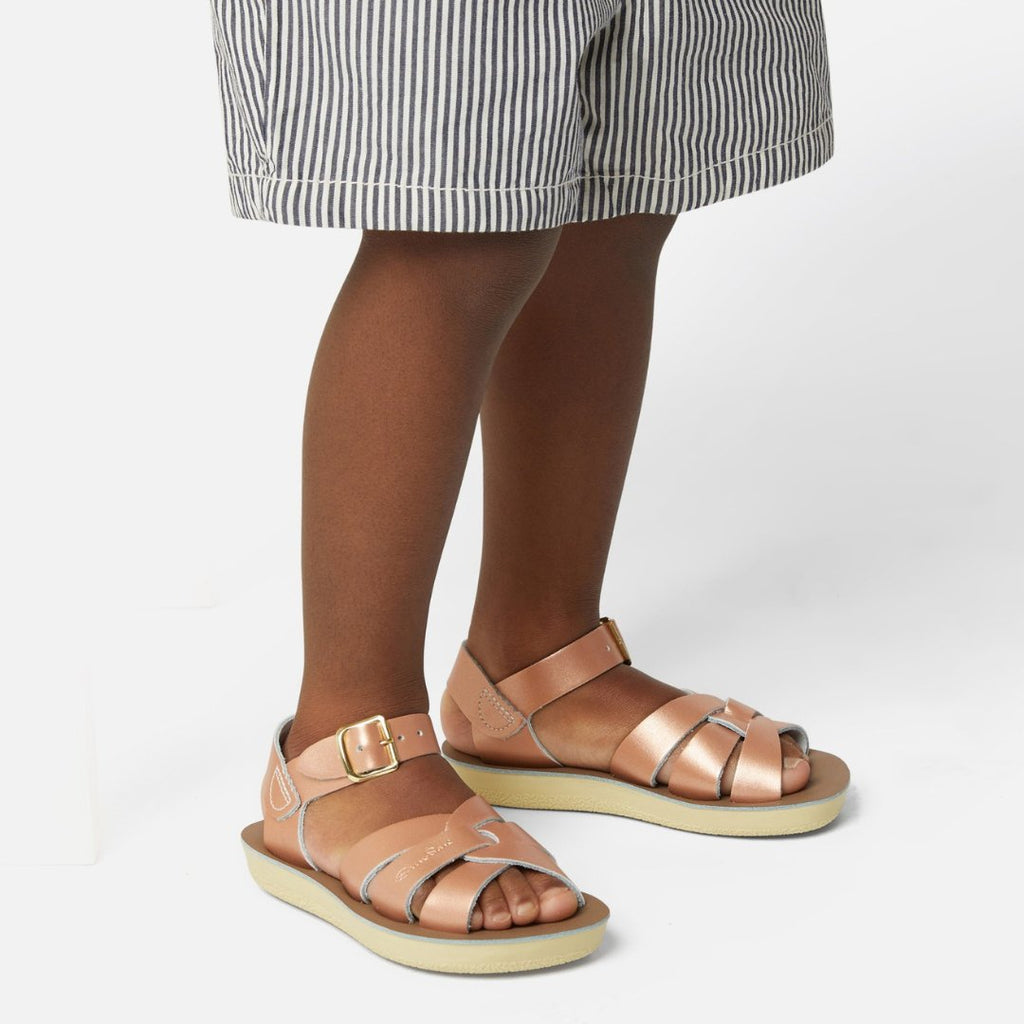 Salt - Water Sandals: Swimmer Rose Gold Kids Sandals - Acorn & Pip_Salt - Water Sandals