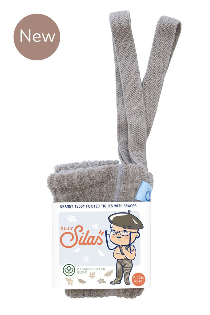 Silly Silas: Granny Footed Tights - Oyster Grey - Acorn & Pip_Silly Silas