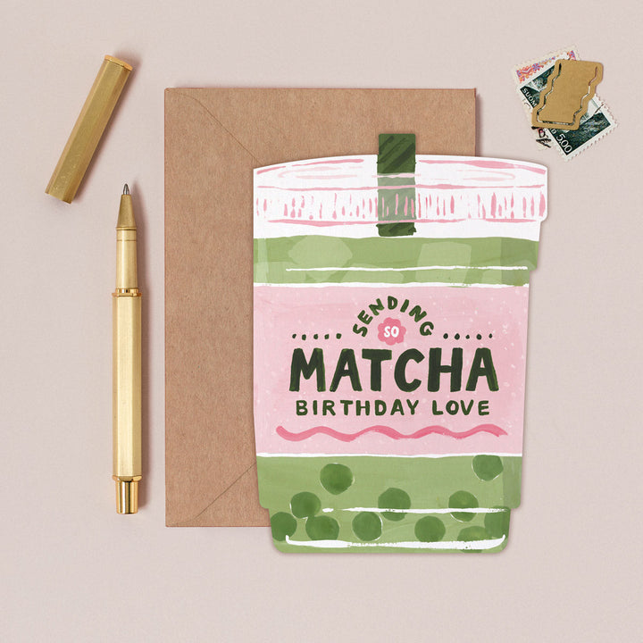 Matcha Love birthday card