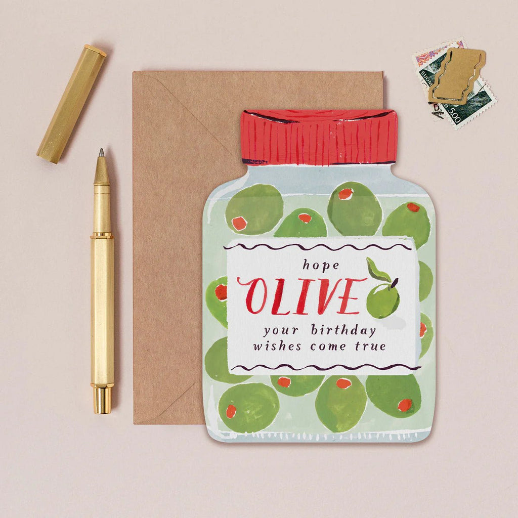 Sister Paper Co: Olives Birthday Card - Acorn & Pip_Sister Paper Co