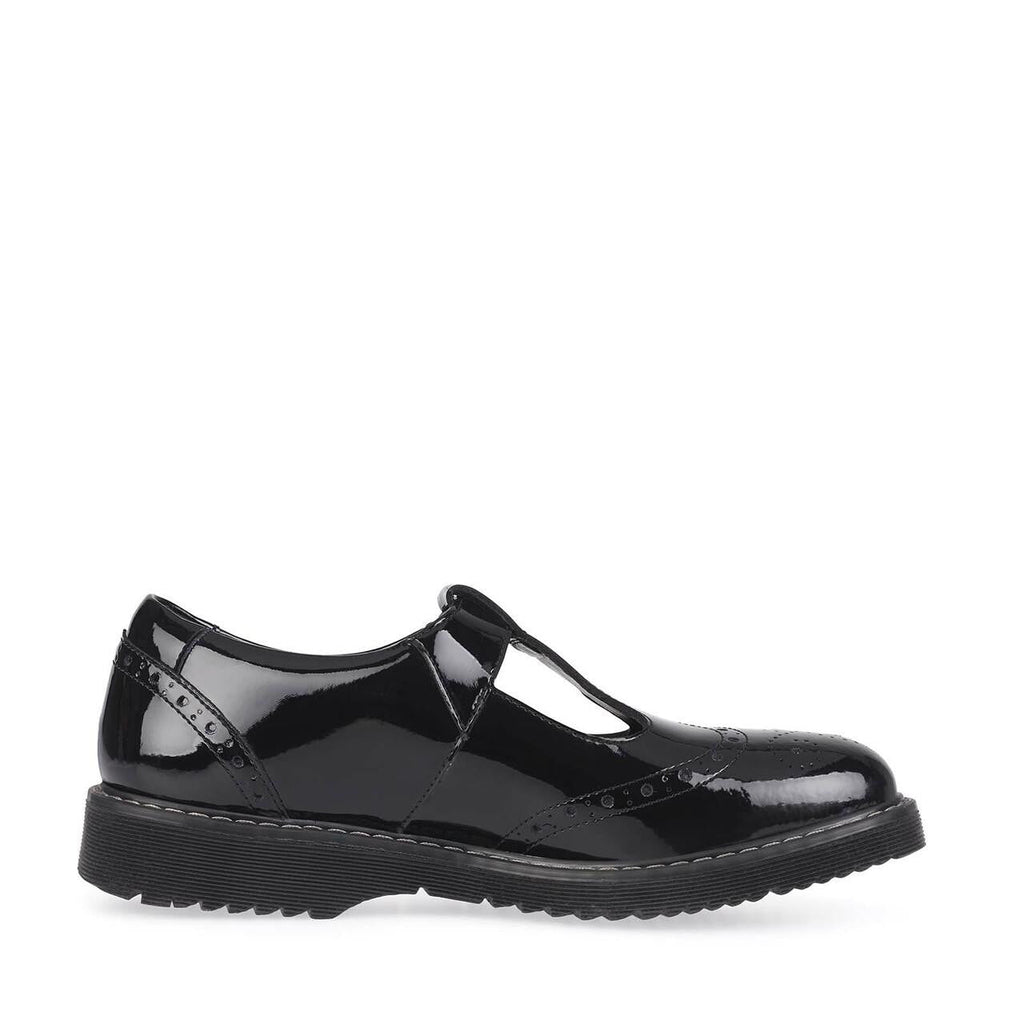 Start - Rite: Imagine Girls T - Bar School Shoes - Black Patent - Acorn & Pip_Start Rite