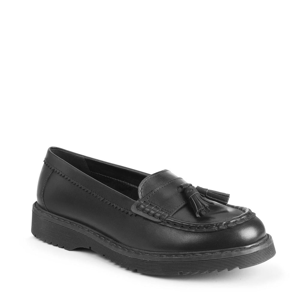 Start - Rite: Infinity Slip On Girls School Shoes - Black Leather - Acorn & Pip_Start Rite