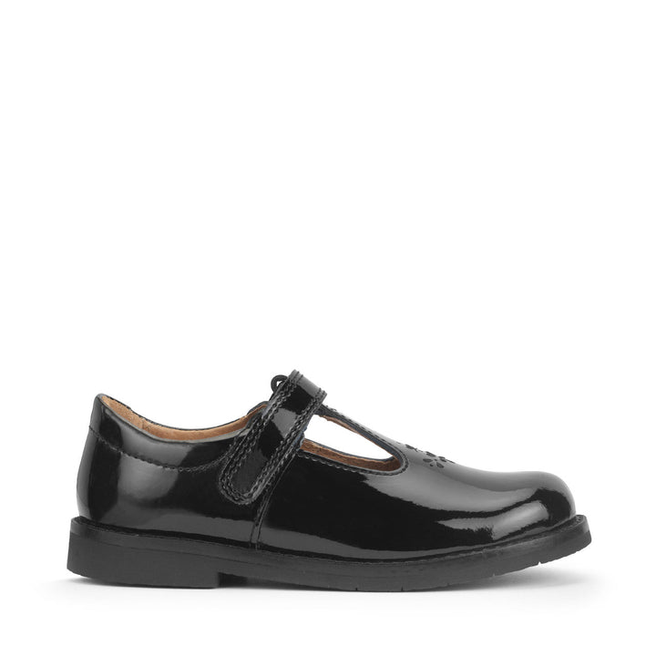Start - Rite: Luxe T - Bar Girls School Shoes - Black Patent - Acorn & Pip_Start Rite