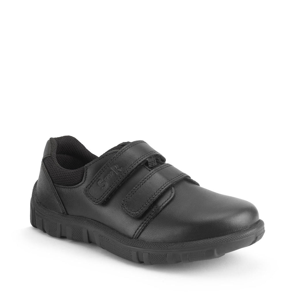 Start - Rite: Origin Velcro School Shoes - Black Leather - Acorn & Pip_Start Rite