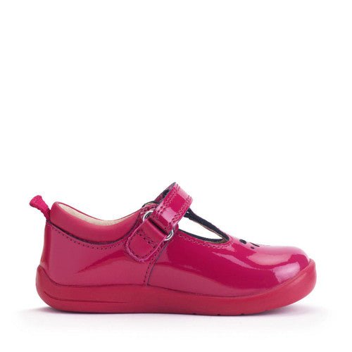 Start - Rite: Puzzle Cherry Red Patent T - Bar Girl's Shoes - Acorn & Pip_Start Rite