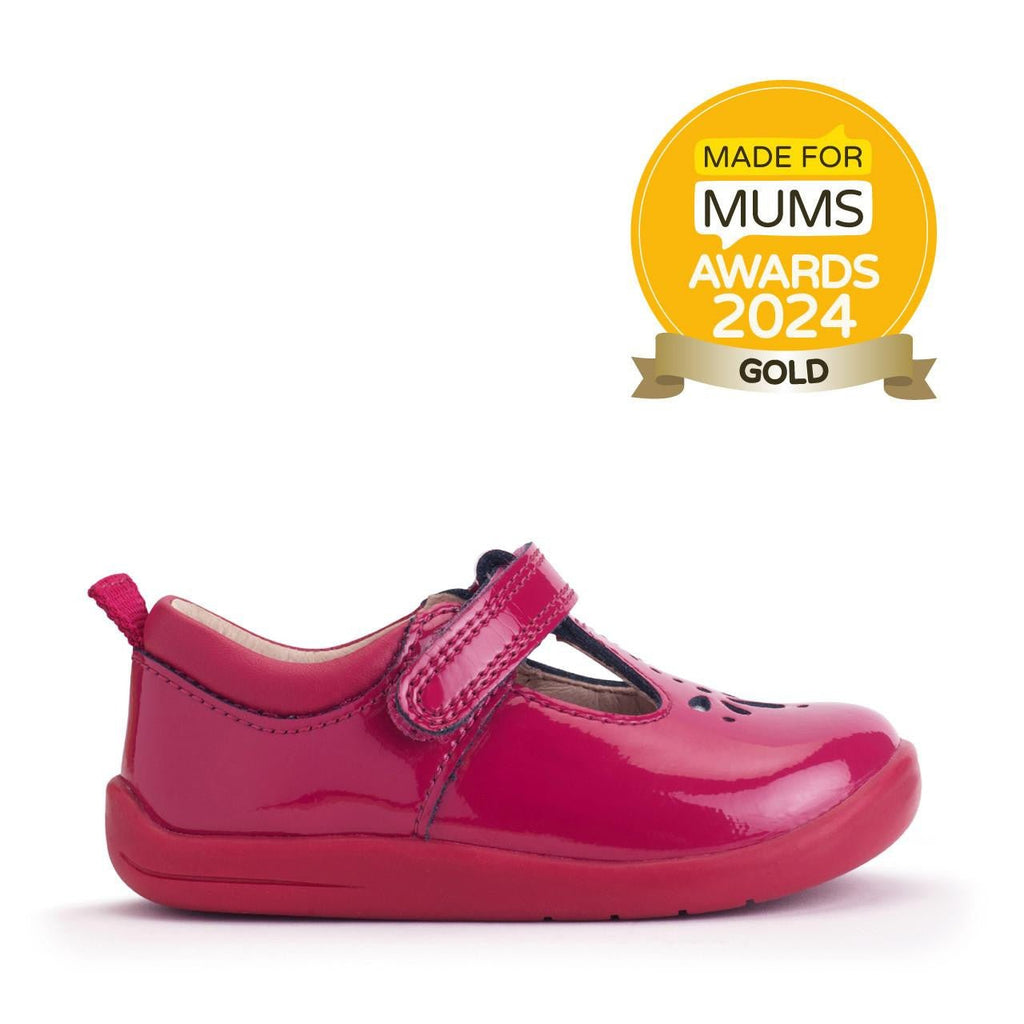 Start - Rite: Puzzle Cherry Red Patent T - Bar Girl's Shoes - Acorn & Pip_Start Rite