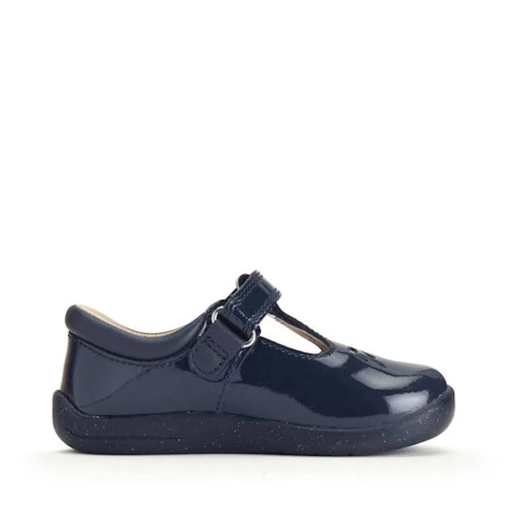 Start - Rite: Puzzle T - Bar Shoe - Navy Blue Patent - Acorn & Pip_Start Rite