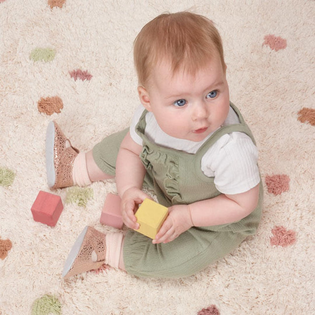 Start - Rite: Rhyme Pram Shoes - Rose Gold Suede / Leopard - Acorn & Pip_Start Rite