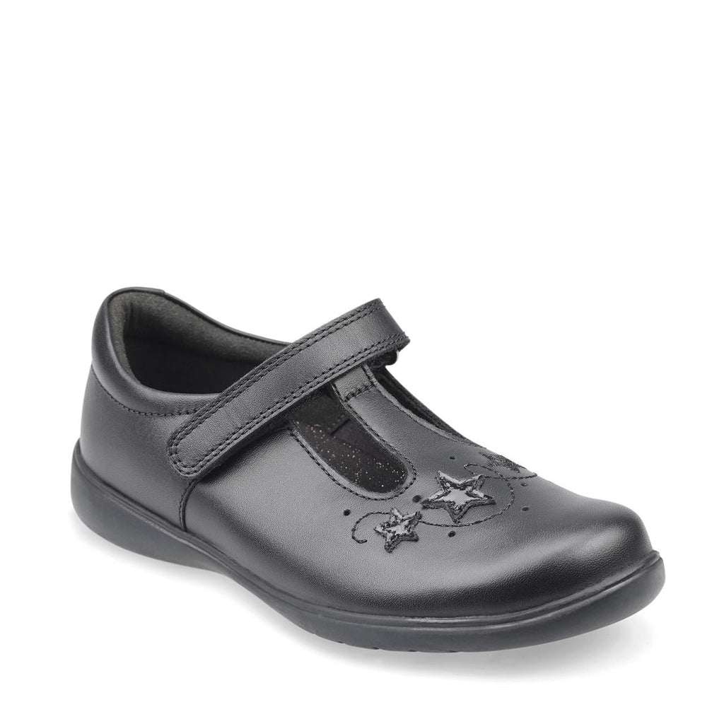 Start - Rite: Star Jump T - Bar Girls School Shoes - Black Leather - Acorn & Pip_Start Rite