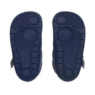 Start - Rite: Travel Buckle Kids First Walking Shoes - Navy Leather - Acorn & Pip_Start Rite