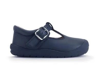 Start - Rite: Travel Buckle Kids First Walking Shoes - Navy Leather - Acorn & Pip_Start Rite