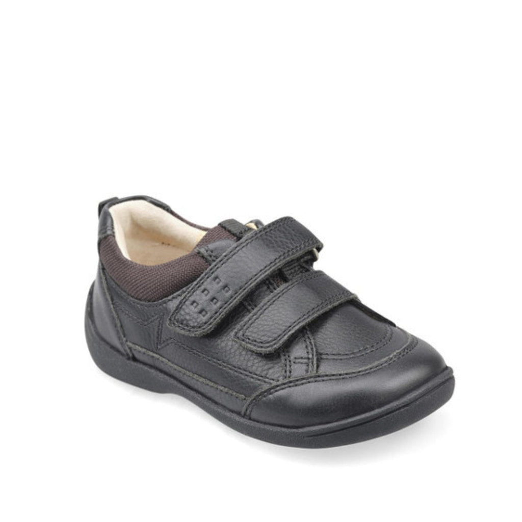 Start - Rite: Zigzag Riptape School Shoes - Black Leather - Acorn & Pip_Start Rite