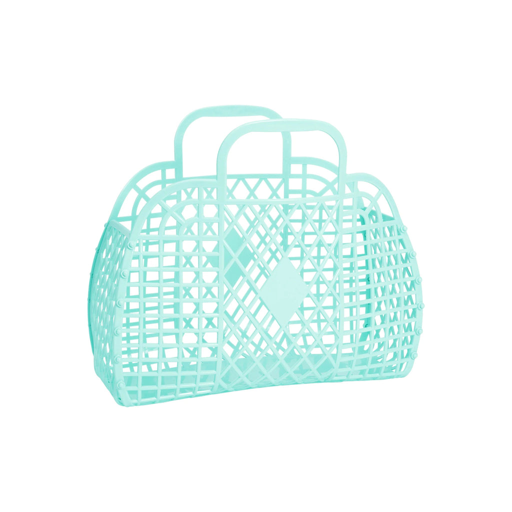 Sun Jellies: Retro Basket Small - Seafoam - Acorn & Pip_Sun Jellies