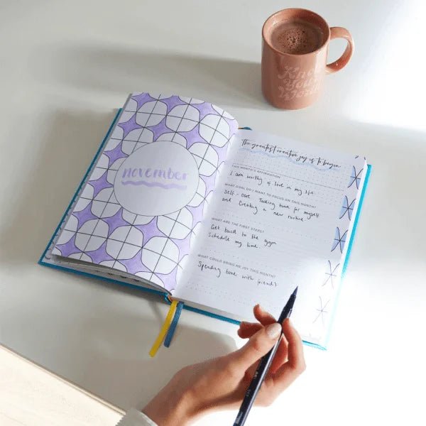 The Positive Planner - Blue Bullet Diary - Acorn & Pip_The Positive Planner