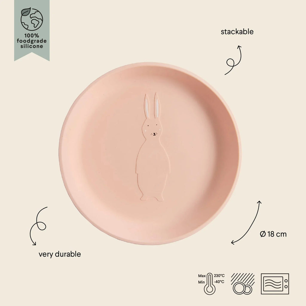 Trixie: Silicone Plate - Mrs Rabbit - Acorn & Pip_Trixie