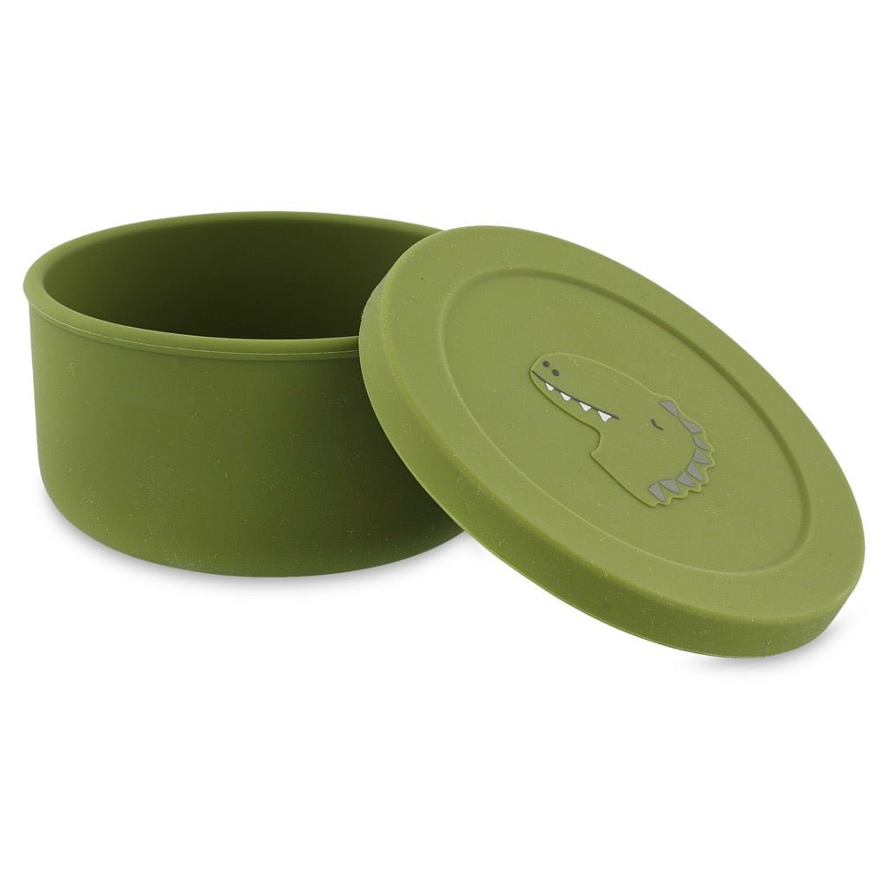 Trixie: Silicone Snack Pot with Lid - Mr. Dino - Acorn & Pip_Trixie