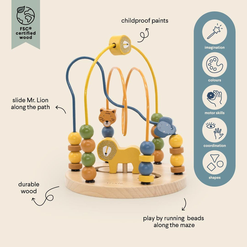 Trixie: Wooden Animal Beads Maze - Acorn & Pip_Trixie