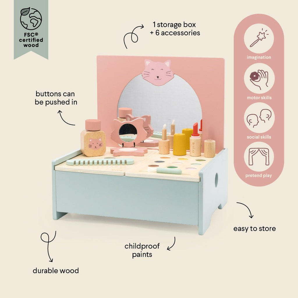 Trixie: Wooden Make - up Table - Acorn & Pip_Trixie