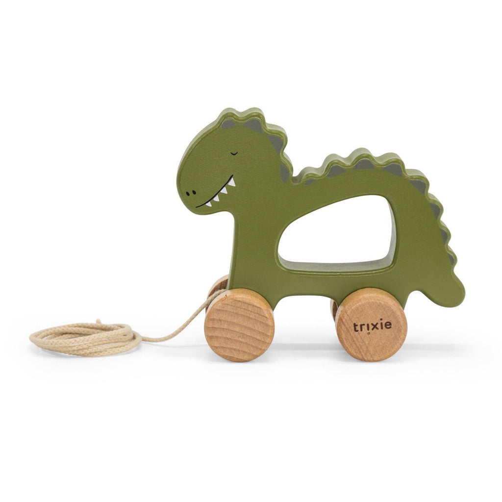 Trixie: Wooden Pull Along Toy - Mr. Dino - Acorn & Pip_Trixie